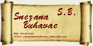 Snežana Buhavac vizit kartica